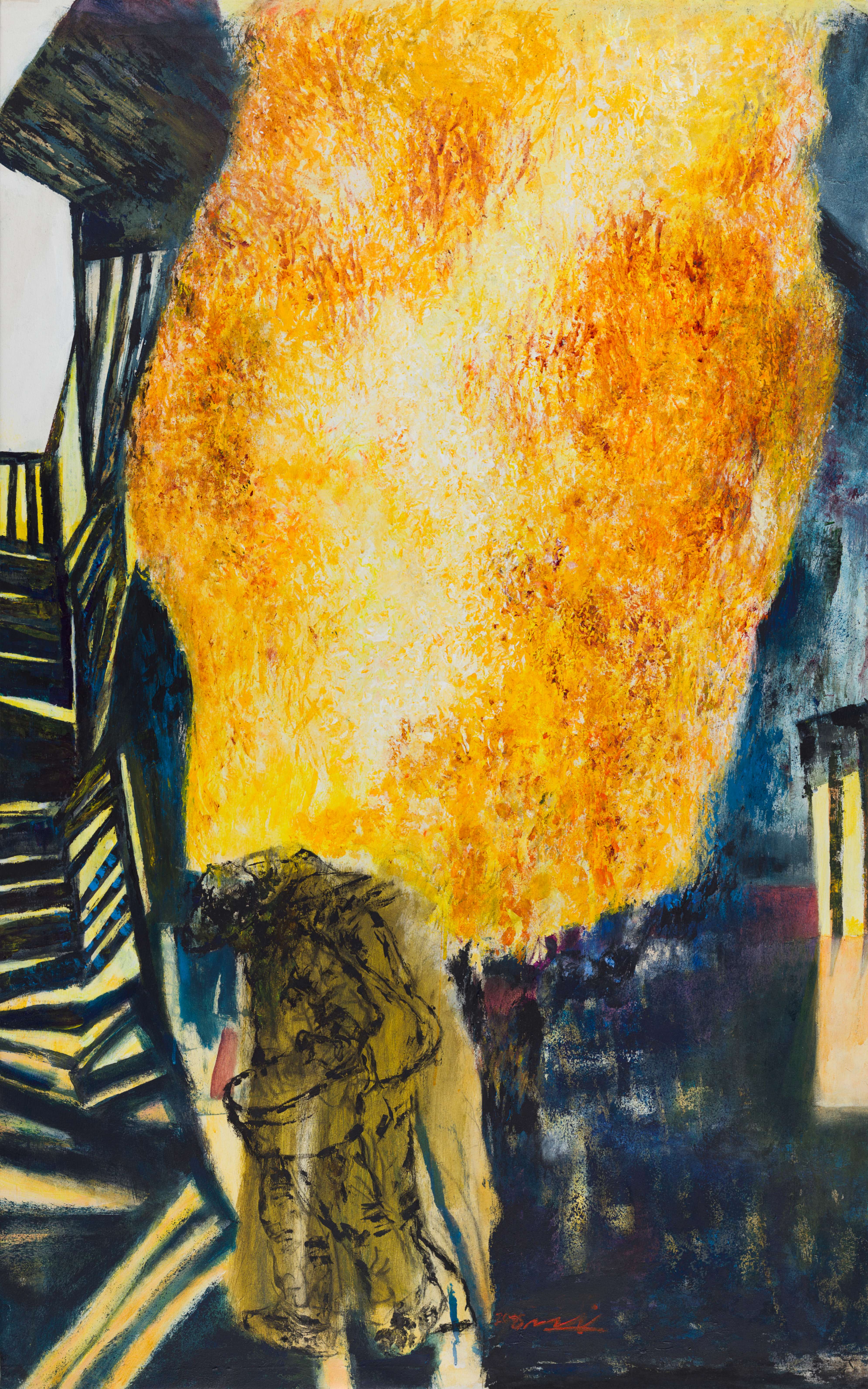 Fading Light/ Acrylic on Canvas/ H 160 x W 100 cm/ H 63 x W 39.4 in/ 2025 - KARIM NASR