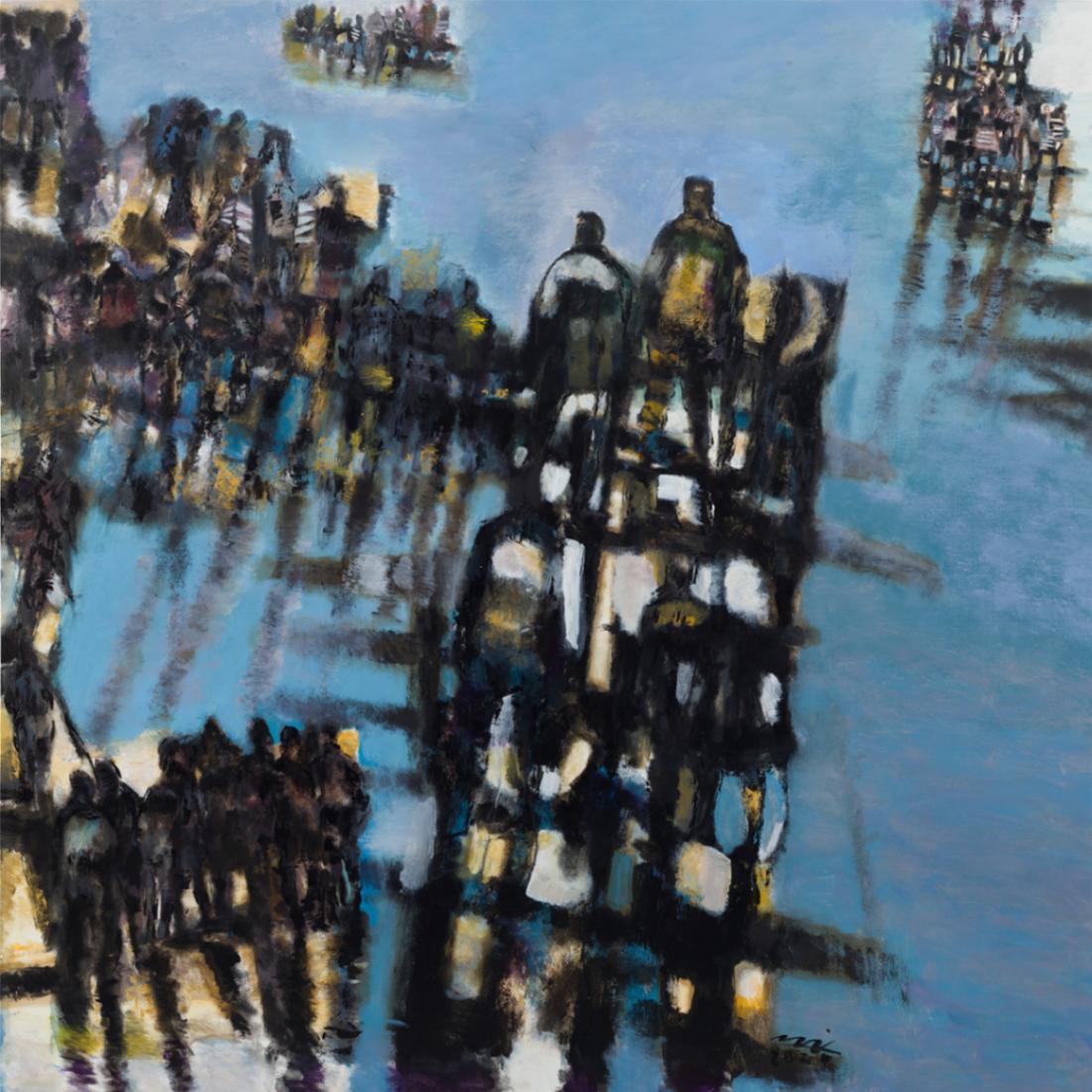 The Plateau 1/ Acrylic on Canvas/ H 160 x W 160 cm/ H 63 x W 63 in/ 2024 - KARIM NASR