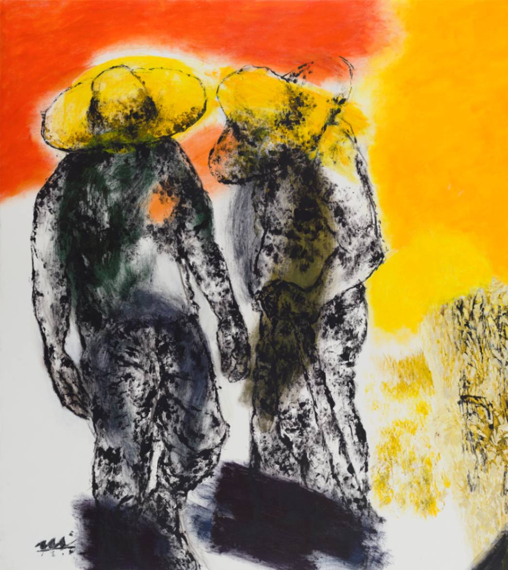 Peace, Side by Side/ Acrylic on Canvas/ H 180 x W 160 cm/ H 70.9 x W 63 in/ 2024 - KARIM NASR