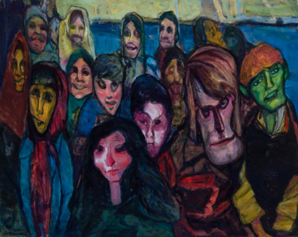 With Pupils of Cold Metal/ Oil on Canvas/ H 120 x W 150 cm/ H 47.2 × W 58.9 in/ 2024