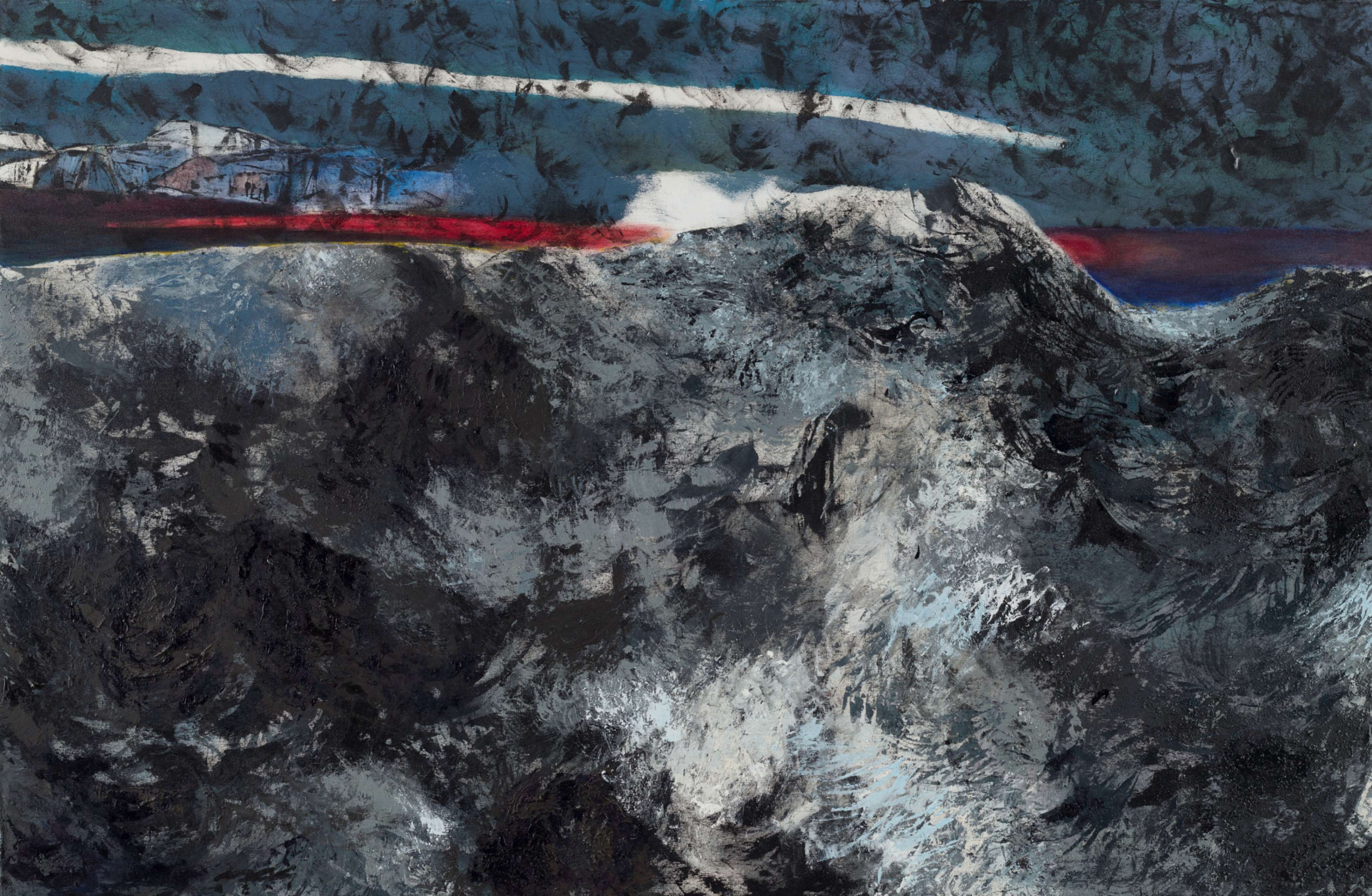 The Mighty Wave/ Acrylic on Canvas/ H 100 x W 150 cm/ H 39.4 x W 59 in/ 2022 - KARIM NASR